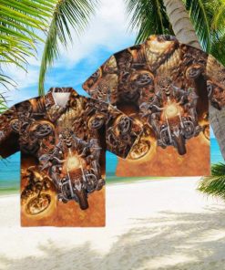 Amazing Skull Motorcycle Racing Hawaiian T Shirt