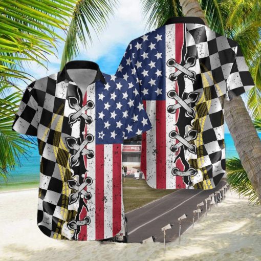 American Flag Dirt Hawaiian Shirt Unisex Adult