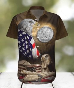 American Flag Eagle We The People Hawaiian Aloha Shirt