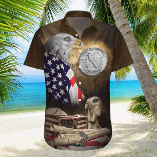 American Flag Eagle We The People Hawaiian Aloha Shirt