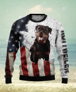 American Rottweiler Christmas Ugly Christmas Sweater 3D Gift Christmas Funny