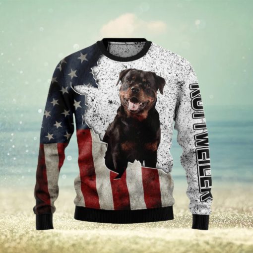 American Rottweiler Christmas Ugly Christmas Sweater 3D Gift Christmas Funny