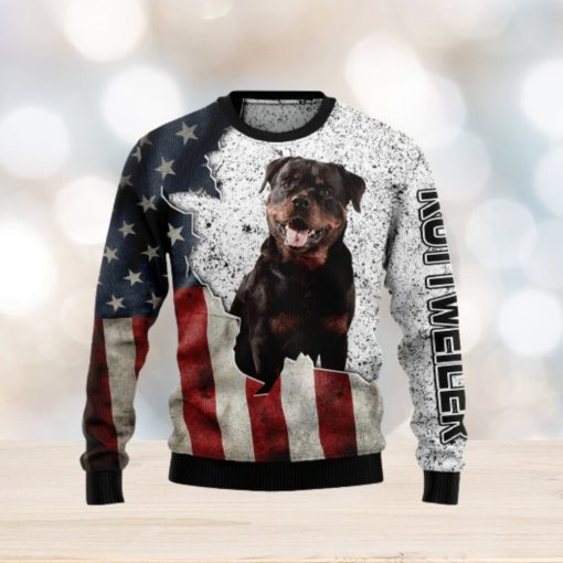 American Rottweiler Christmas Ugly Christmas Sweater 3D Gift Christmas Funny