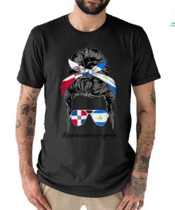 American Woman Dominican Republic Girl Nicaragua Flag T Shirt