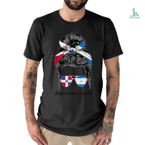 American Woman Dominican Republic Girl Nicaragua Flag T Shirt
