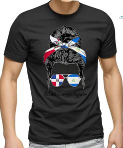 American Woman Dominican Republic Girl Nicaragua Flag T Shirt