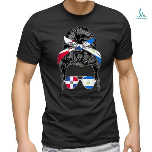 American Woman Dominican Republic Girl Nicaragua Flag T Shirt