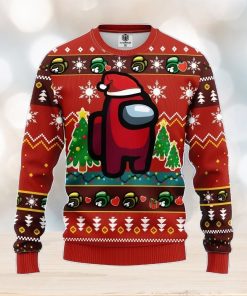 Among Us Red Ugly Christmas Sweater Amazing Gift Men And Women Christmas Gift