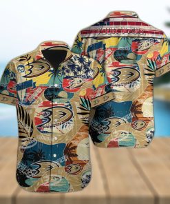 Anaheim Ducks Custom Name Vintage Hawaiian Shirt For Fans