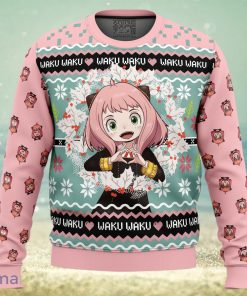 Anya Forger Waku Waku Spy x Family Ugly Christmas Sweater 3D Gift Christmas Funny