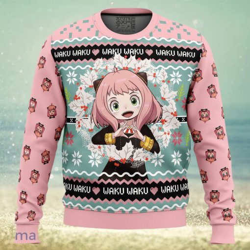 Anya Forger Waku Waku Spy x Family Ugly Christmas Sweater 3D Gift Christmas Funny