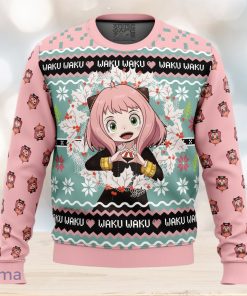 Anya Forger Waku Waku Spy x Family Ugly Christmas Sweater 3D Gift Christmas Funny