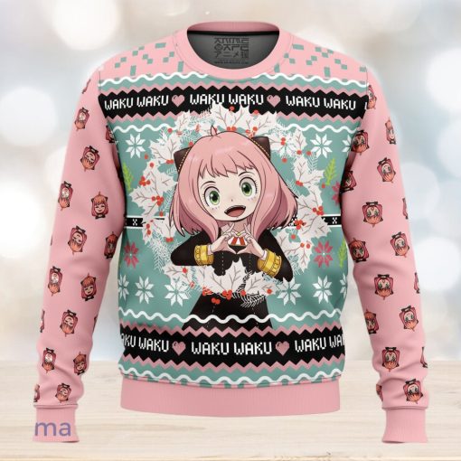 Anya Forger Waku Waku Spy x Family Ugly Christmas Sweater 3D Gift Christmas Funny