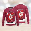 Black Cat Cute Snow Flowers Christmas 3D Sweater