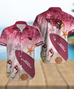 Arizona Cardinals Surfboard Pattern Custom Name Hawaiian Shirt