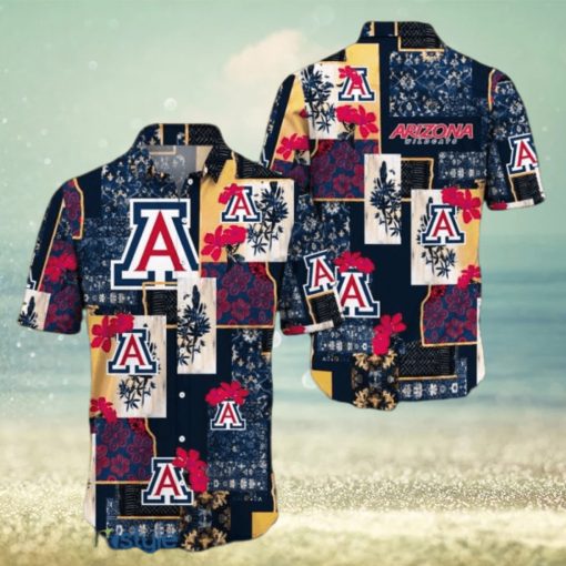 Arizona Wildcats Map US Pattern Hawaiian Shirt Short Sleeve For Men And Women