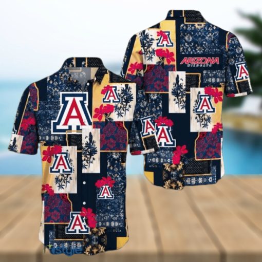 Arizona Wildcats Map US Pattern Hawaiian Shirt Short Sleeve For Men And Women