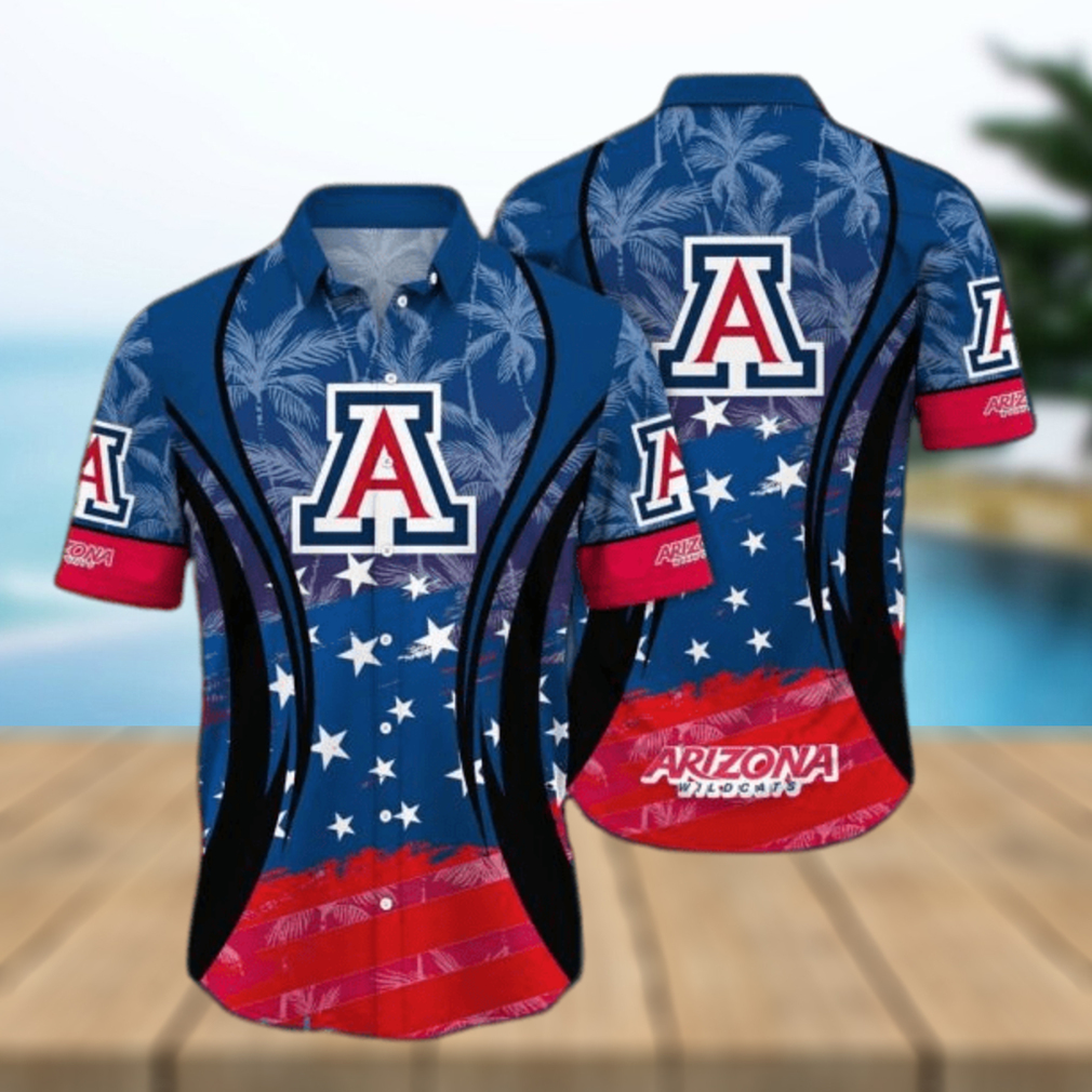 NCAA Arizona Wildcats Flower Hawaiian Shirt 3D Shirt, Arizona Wildcats  Football Gifts For Dad - T-shirts Low Price