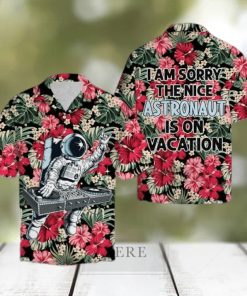 Astronaut On Vacation Hawaiian Shirt Summer Button Up