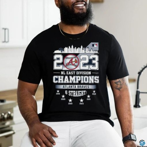 Atlanta Braves 2023 NL East Division Champions 6 Straight shirt