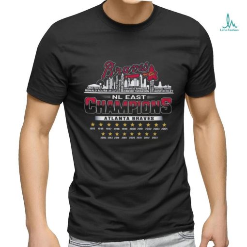 Atlanta Braves 2023 Nl East Champions Players Name Skyline Shirt