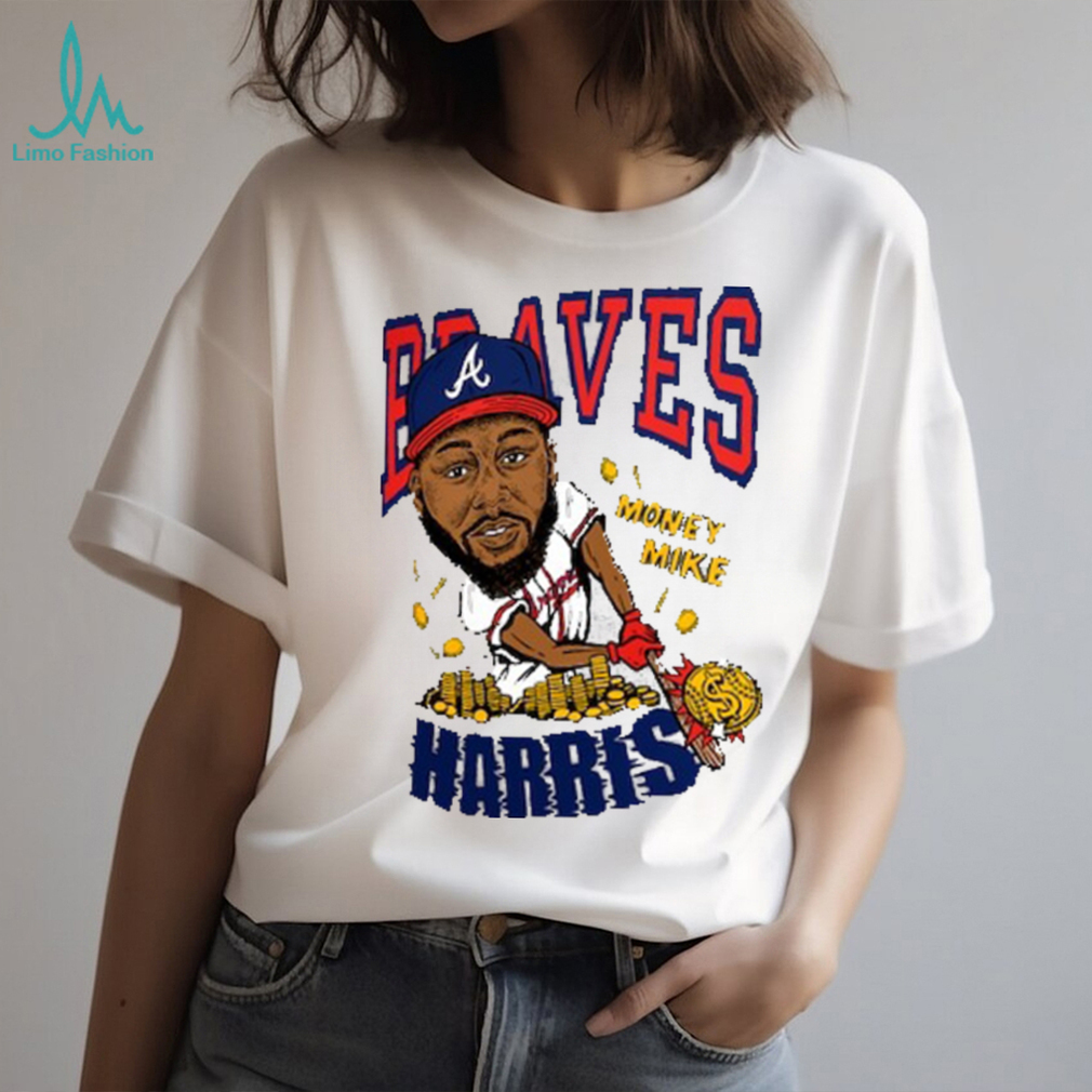 Atlanta Braves Michael Harris Ii Homage Caricature Tri Blend Shirt