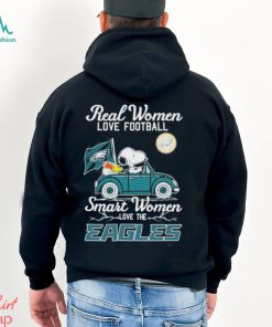 Awesome snoopy and woodstock real women love baseball smart women love the Philadelphia Eagles shirt