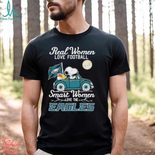 Awesome snoopy and woodstock real women love baseball smart women love the Philadelphia Eagles shirt