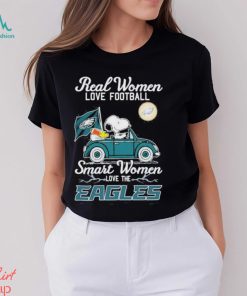 Awesome snoopy and woodstock real women love baseball smart women love the Philadelphia Eagles shirt