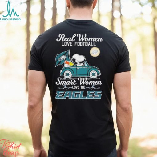 Awesome snoopy and woodstock real women love baseball smart women love the Philadelphia Eagles shirt