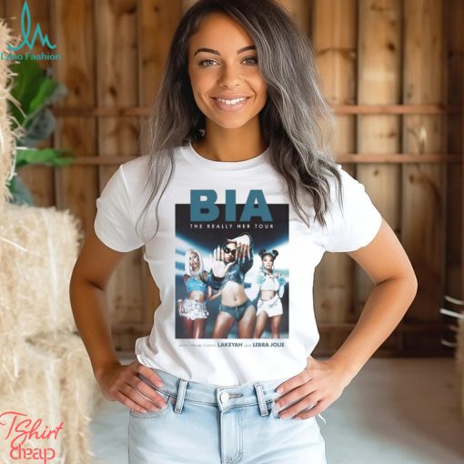 BIA The Really Her Tour Dates 2023 Merch, BIA The Really Her Tour With Lakeyah And Lebra Jolie Shirt, BIA 2023 fall North American Tour Tee, BIA Las Vegas T Shirt