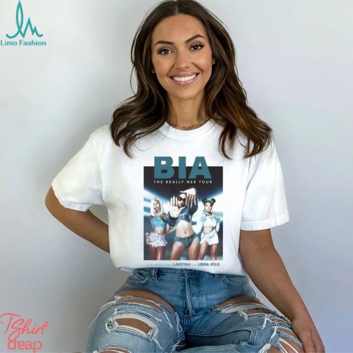 BIA The Really Her Tour Dates 2023 Merch, BIA The Really Her Tour With Lakeyah And Lebra Jolie Shirt, BIA 2023 fall North American Tour Tee, BIA Las Vegas T Shirt
