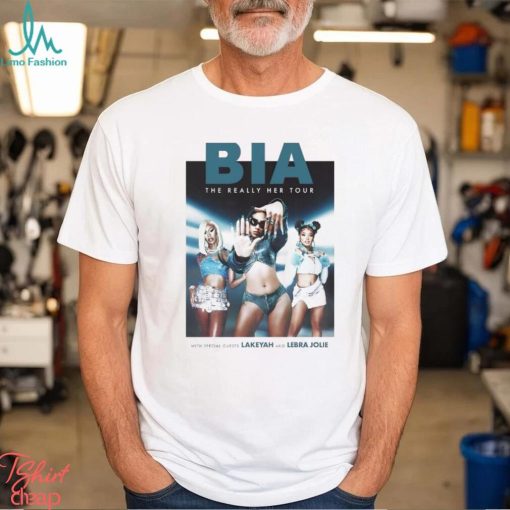 BIA The Really Her Tour Dates 2023 Merch, BIA The Really Her Tour With Lakeyah And Lebra Jolie Shirt, BIA 2023 fall North American Tour Tee, BIA Las Vegas T Shirt