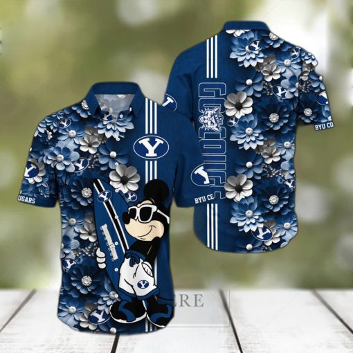 BYU Cougars Aloha Mick Pattern Hawaiian Shirt For Fans