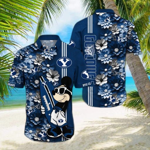 BYU Cougars Aloha Mick Pattern Hawaiian Shirt For Fans