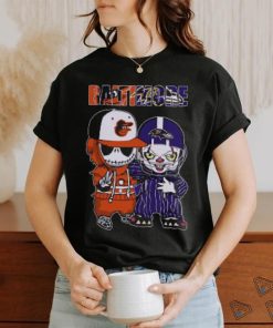 Baby Jack Skellington And Pennywise Baltimore Orioles And Ravens Halloween Shirt