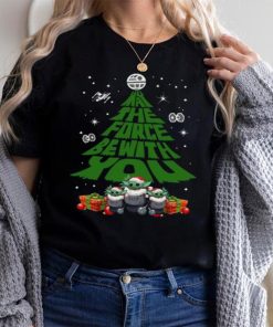 Baby Yoda May The Force Be With With You Christmas Tree t shirt