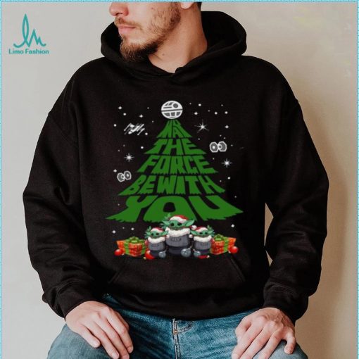 Baby Yoda May The Force Be With With You Christmas Tree t shirt