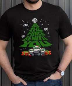 Baby Yoda May The Force Be With With You Christmas Tree t shirt