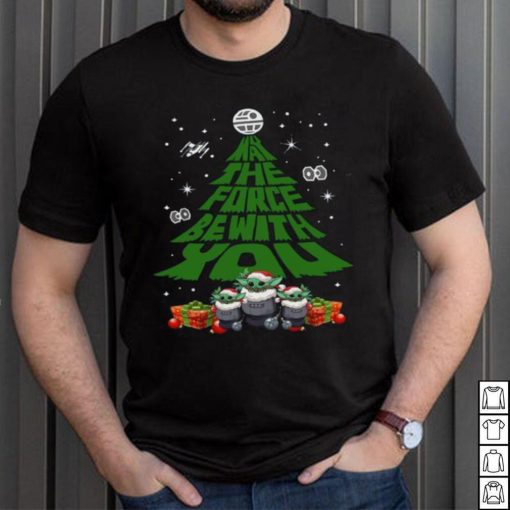 Baby Yoda May The Force Be With With You Christmas Tree t shirt