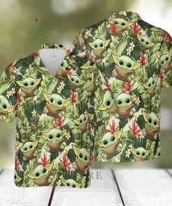 Baby Yoda Unisex Hawaiian 3D Shirt For Men And Women Gift Short Sleeve Beach Shirt