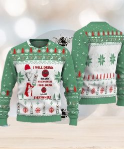 Bacardi I Will Drink Ugly Christmas Sweater Design Sweatshirt For Fans Gift