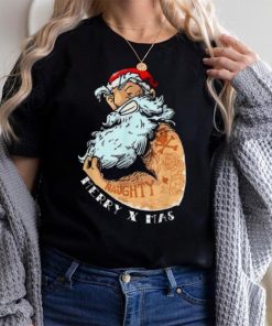 Bad Santa Claus Christmas Naughty Merry Xmas Funny Shirt