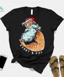 Bad Santa Claus Christmas Naughty Merry Xmas Funny Shirt