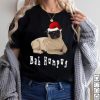 Cat wearing Santa hat Christmas tree t shirt