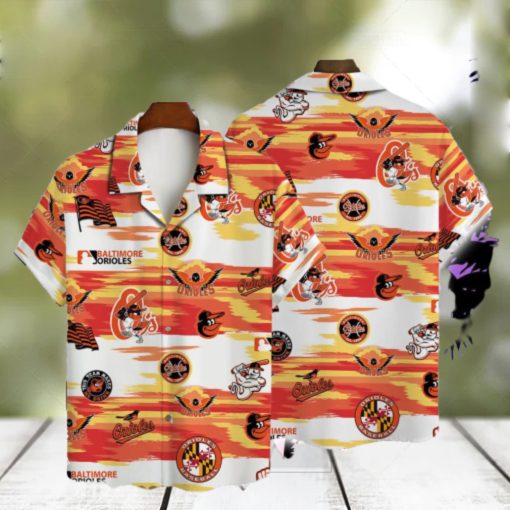 Baltimore Orioles Major League Baseball 3D Print Tropiacal Hawaiian Shirt For Fans