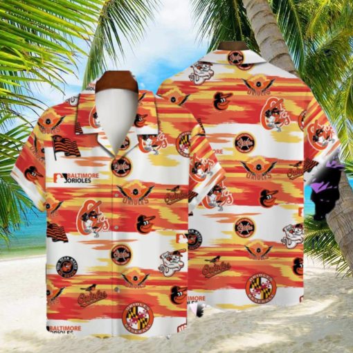 Baltimore Orioles Major League Baseball 3D Print Tropiacal Hawaiian Shirt For Fans