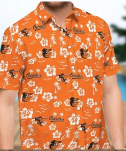 Baltimore Orioles Orange Hawaiian Shirt