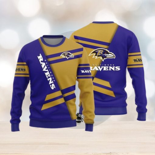 Baltimore Ravens Basic Pattern Knitted Sweater For Ugly Christmas