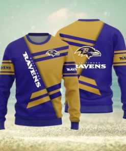 Baltimore Ravens Basic Pattern Knitted Sweater For Ugly Christmas